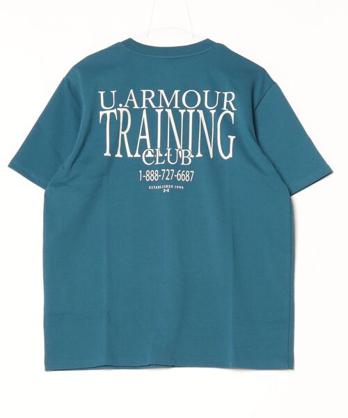 UNDER ARMOUR（アンダーアーマー）の「アンダーアーマー  UAヘビーウエイト パッチ ショートスリーブ Tシャツ（Tシャツ/カットソー・メンズ・ブルー/グレー・S/M/L/LL/3L）」の3枚目の写真