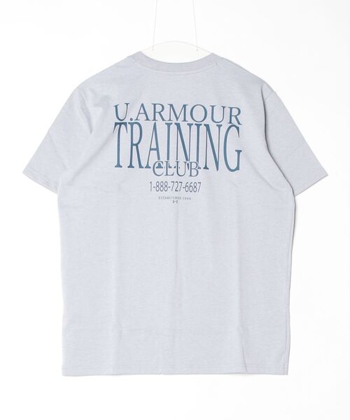 UNDER ARMOUR（アンダーアーマー）の「アンダーアーマー  UAヘビーウエイト パッチ ショートスリーブ Tシャツ（Tシャツ/カットソー・メンズ・ブルー/グレー・S/M/L/LL/3L）」の4枚目の写真