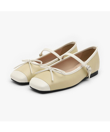 SAPPUN | Clain リボン メリージェーン フラットシューズ (1cm)(バレエシューズ)