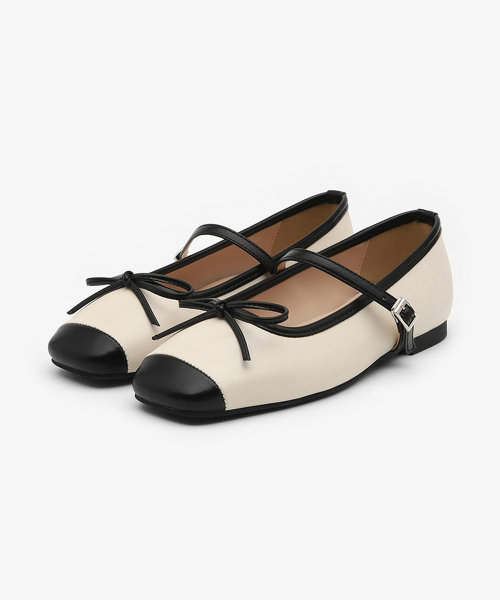 SAPPUN(サプン)の「Clain リボン メリージェーン フラットシューズ (1cm)(バレエシューズ・レディース・アイボリー系1/アイボリー/ブラック系その他2/ブラック/ライトイエロー・22.5cm/23cm/24.5cm/23.5cm/25.5cm/24cm/25cm)」の9枚目の写真