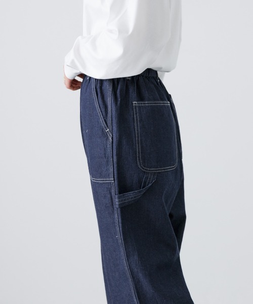 かぐれ（カグレ）の「コットンリネンデニムペインターパンツ（デニムパンツ・レディース・インディゴブルー・FREE）」の6枚目の写真