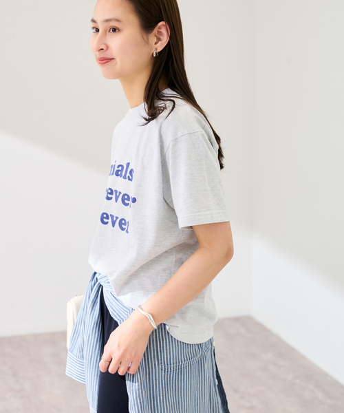 FRAMeWORK(フレームワーク)の「STUDIO ANIMALS 別注WHENEVER WH(Tシャツ/カットソー・レディース・ネイビー/ブラウン/ライトグレー・FREE)」の7枚目の写真