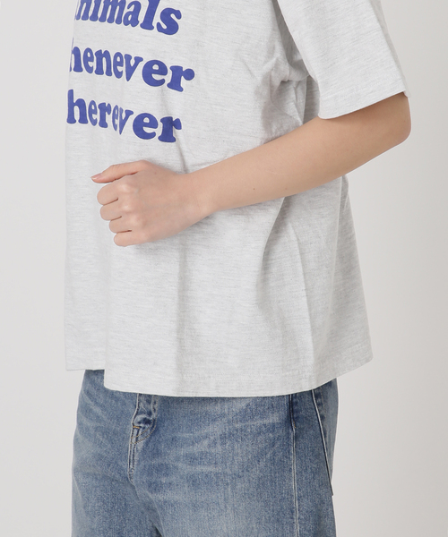 FRAMeWORK(フレームワーク)の「STUDIO ANIMALS 別注WHENEVER WH(Tシャツ/カットソー・レディース・ネイビー/ブラウン/ライトグレー・FREE)」の17枚目の写真