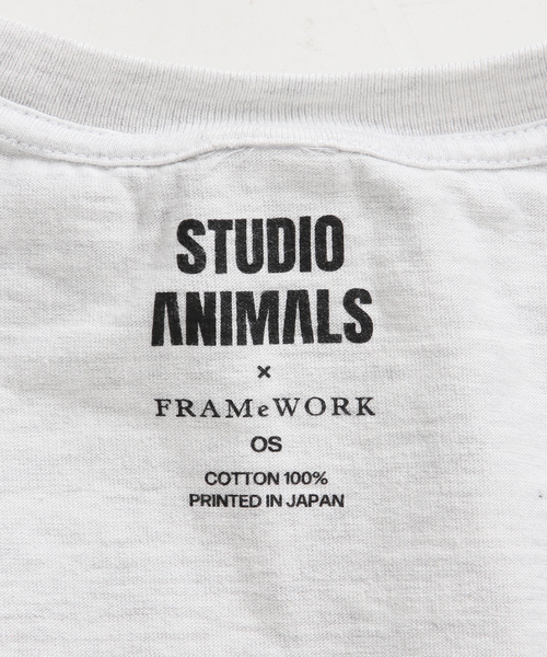 FRAMeWORK(フレームワーク)の「STUDIO ANIMALS 別注WHENEVER WH(Tシャツ/カットソー・レディース・ネイビー/ブラウン/ライトグレー・FREE)」の18枚目の写真