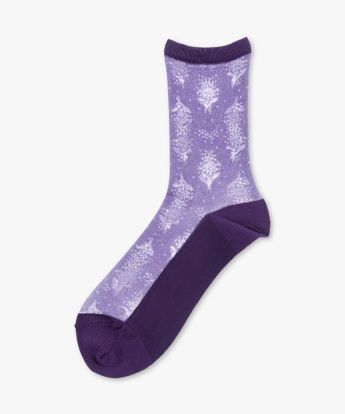 ANNA SUI(アナスイ)の「フラワーガーデンシアーソックス(ソックス/靴下・レディース・ブラック/イエロー/ラベンダー・23-24cm)」の3枚目の写真