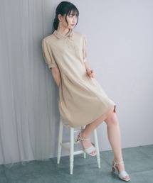 ＜大きいサイズ＞Aラインポロワンピース marun