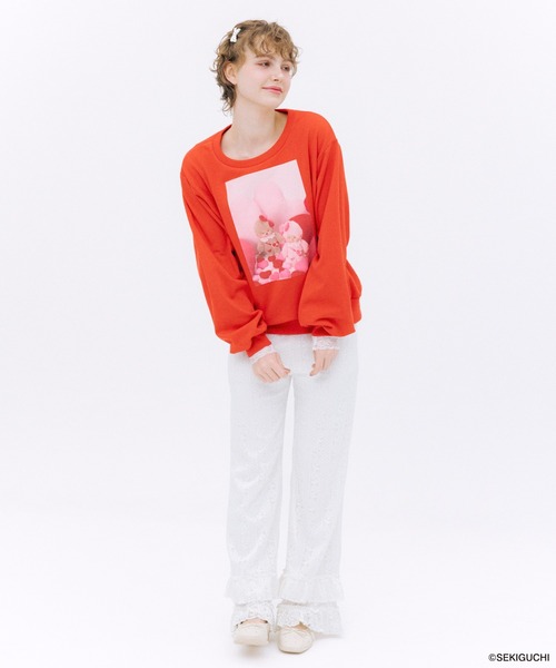 Heather(ヘザー)の「【モンチッチ×Heather】アソート柄裏毛スウェット 659564(スウェット・レディース・レッド/グレー/オフホワイト・FREE)」の16枚目の写真