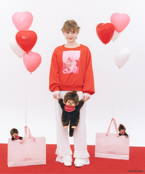 Heather(ヘザー)の「【モンチッチ×Heather】アソート柄裏毛スウェット 659564(スウェット・レディース・レッド/グレー/オフホワイト・FREE)」の18枚目の写真