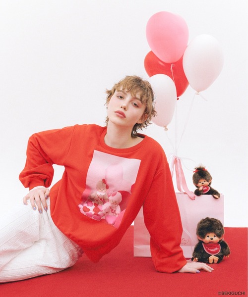 Heather(ヘザー)の「【モンチッチ×Heather】アソート柄裏毛スウェット 659564(スウェット・レディース・レッド/グレー/オフホワイト・FREE)」の20枚目の写真