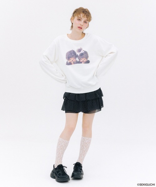 Heather(ヘザー)の「【モンチッチ×Heather】アソート柄裏毛スウェット 659564(スウェット・レディース・レッド/グレー/オフホワイト・FREE)」の4枚目の写真