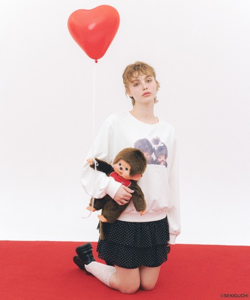 Heather(ヘザー)の「【モンチッチ×Heather】アソート柄裏毛スウェット 659564(スウェット・レディース・レッド/グレー/オフホワイト・FREE)」の7枚目の写真