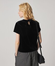 Steven Alan | ＜Steven Alan＞バック リボン ベロア Tシャツ(Tシャツ/カットソー)
