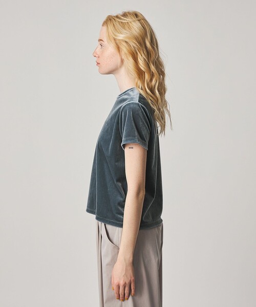 今季完売品スティーブンアラン　新品未使用バックリボンベロアTシャツ　ブラック Steven Alan（スティーブンアラン）の「＜Steven Alan＞バック リボン