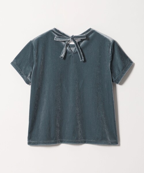 今季完売品スティーブンアラン　新品未使用バックリボンベロアTシャツ　ブラック Steven Alan（スティーブンアラン）の「＜Steven Alan＞バック リボン