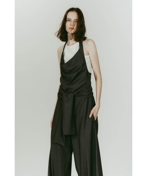 halter neck all in one/black