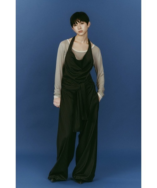halter neck all in one/black（つなぎ/オールインワン）｜Knuth Marf