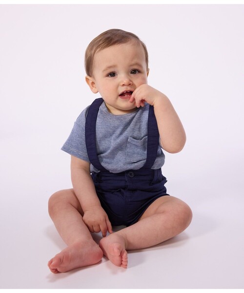 PETIT BATEAU(プチバトー)の「ボーダー半袖Tシャツ(Tシャツ/カットソー・キッズ・ホワイト×ブルー・24MONTH/12MONTH/36MONTH/18MONTH)」の2枚目の写真