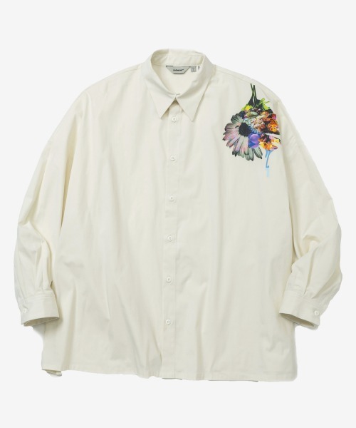 rehacer(レアセル)の「rehacer : × everglouu Art bloom Dolman Shirt / アートブルームドルマンシャツ(シャツ/ブラウス・メンズ・ホワイト・LARGE/MEDIUM/SMALL)」の9枚目の写真