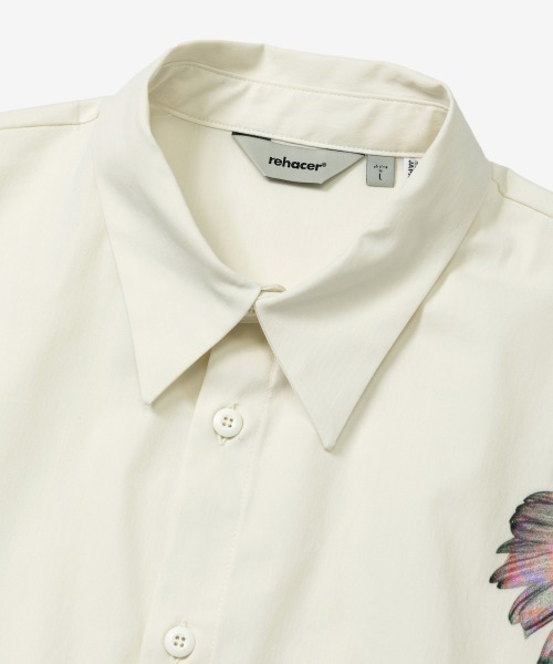 rehacer(レアセル)の「rehacer : × everglouu Art bloom Dolman Shirt / アートブルームドルマンシャツ(シャツ/ブラウス・メンズ・ホワイト・LARGE/MEDIUM/SMALL)」の11枚目の写真