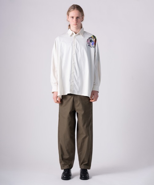 rehacer(レアセル)の「rehacer : × everglouu Art bloom Dolman Shirt / アートブルームドルマンシャツ(シャツ/ブラウス・メンズ・ホワイト・LARGE/MEDIUM/SMALL)」の8枚目の写真