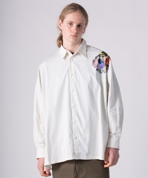rehacer(レアセル)の「rehacer : × everglouu Art bloom Dolman Shirt / アートブルームドルマンシャツ(シャツ/ブラウス・メンズ・ホワイト・LARGE/MEDIUM/SMALL)」の15枚目の写真