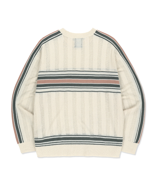BROWNBREATH（ブラウンブレス）の「BLOCKED KNIT CREWNECK - IVORY（ニット/セーター・レディース・その他・SMALL/MEDIUM/LARGE/X-LARGE）」の2枚目の写真