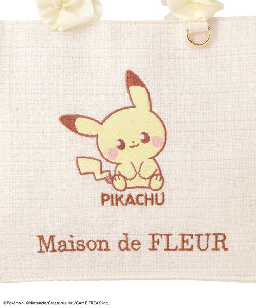 Maison de FLEUR（メゾンドフルール）の「フリルトートバッグ ピカチュウ（トートバッグ・レディース・ライトイエロー・FREE）」の21枚目の写真