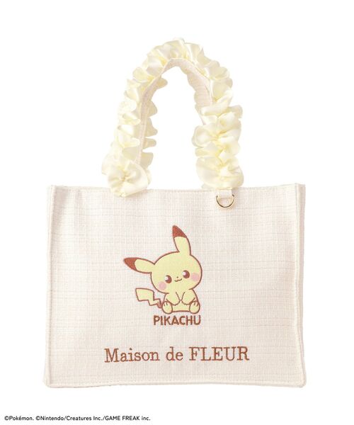 Maison de FLEUR（メゾンドフルール）の「フリルトートバッグ ピカチュウ（トートバッグ・レディース・ライトイエロー・FREE）」の12枚目の写真