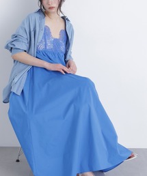 N.（N. Natural Beauty Basic）（エヌエヌナチュラルビューティーベーシック）の「レース切替コットンブレンドキャミワンピース（ワンピース）」