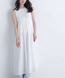 N.（N. Natural Beauty Basic）（エヌエヌナチュラルビューティーベーシック）の「レース切替コットンブレンドキャミワンピース（ワンピース）」