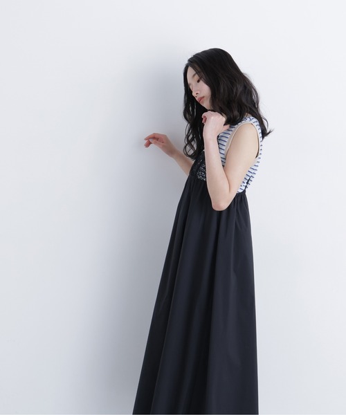 N.(N. Natural Beauty Basic)(エヌエヌナチュラルビューティーベーシック)の「レース切替コットンブレンドキャミワンピース(ワンピース・レディース・ブラック/ブルー系その他/オフホワイト・P/S/MEDIUM)」の17枚目の写真