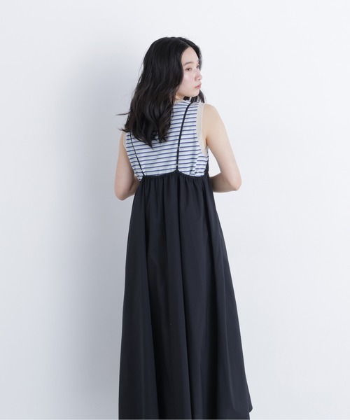 N.(N. Natural Beauty Basic)(エヌエヌナチュラルビューティーベーシック)の「レース切替コットンブレンドキャミワンピース(ワンピース・レディース・ブラック/ブルー系その他/オフホワイト・P/S/MEDIUM)」の19枚目の写真