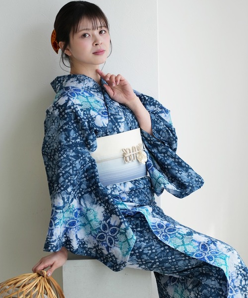 有松絞り浴衣3点セット utatane 涼花あそび