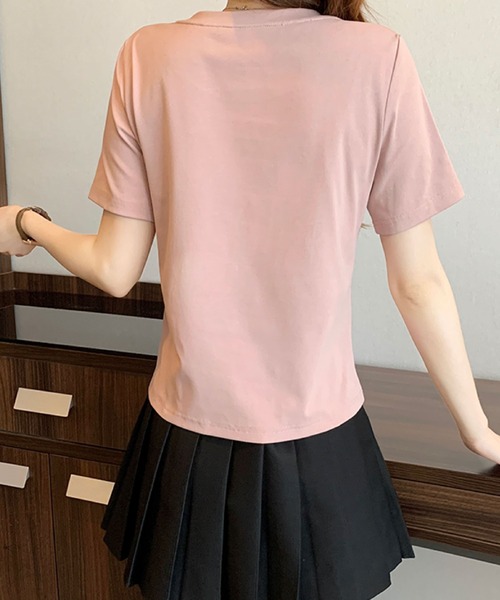 2ly2（トゥーリートゥー）の「ハートプリントTシャツ / グラフィックロゴ 半袖カットソー（Tシャツ/カットソー・レディース・ピンク/ホワイト/ブラック・FREE）」の17枚目の写真