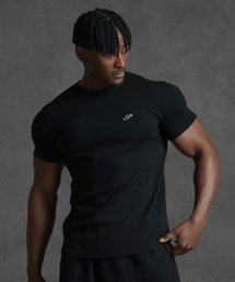 マッスルフィットP 半袖Tシャツ - ブラック