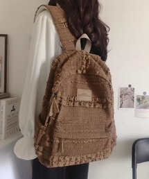 WEGO | [通勤・通学]ふくれジャガードリュックサック(バックパック/リュック)