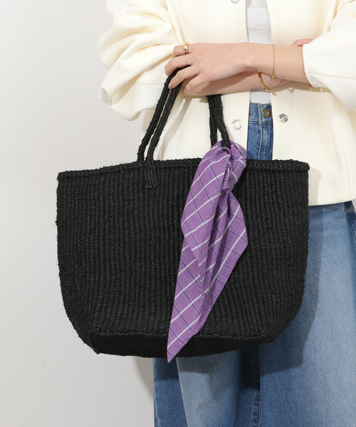 MACHAKOS(マチャコス)の「【MACHAKOS /マチャコス】 カゴTOTE BAG(かごバッグ・レディース・ブラック/ブラウン/ブラック系その他・FREE)」の5枚目の写真