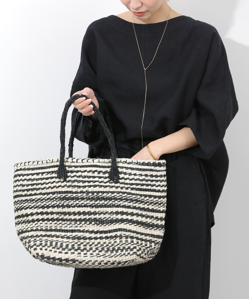 MACHAKOS(マチャコス)の「【MACHAKOS /マチャコス】 カゴTOTE BAG(かごバッグ・レディース・ブラック/ブラウン/ブラック系その他・FREE)」の6枚目の写真