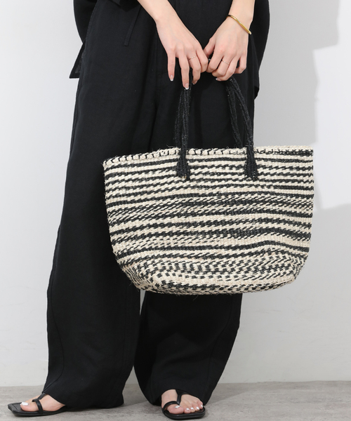 MACHAKOS(マチャコス)の「【MACHAKOS /マチャコス】 カゴTOTE BAG(かごバッグ・レディース・ブラック/ブラウン/ブラック系その他・FREE)」の7枚目の写真