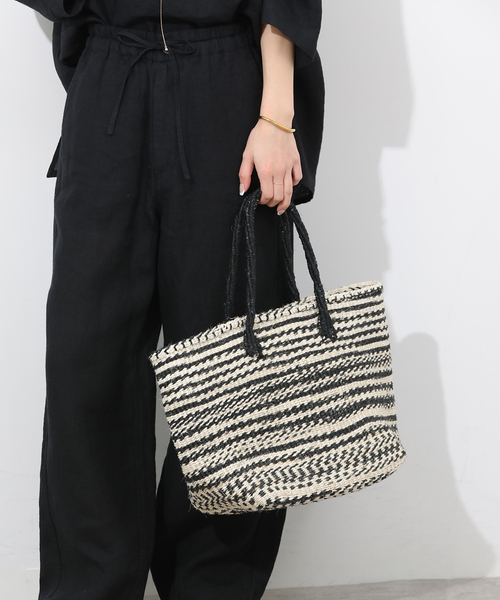 MACHAKOS(マチャコス)の「【MACHAKOS /マチャコス】 カゴTOTE BAG(かごバッグ・レディース・ブラック/ブラウン/ブラック系その他・FREE)」の8枚目の写真