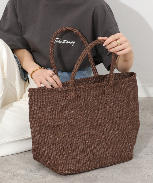 MACHAKOS(マチャコス)の「【MACHAKOS /マチャコス】 カゴTOTE BAG(かごバッグ・レディース・ブラック/ブラウン/ブラック系その他・FREE)」の9枚目の写真