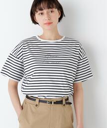 ◆Azur La mer ボーダーロゴTシャツ