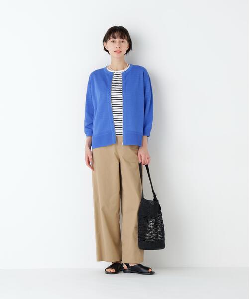 human woman(ヒューマンウーマン)の「◆Azur La mer ボーダーロゴTシャツ(Tシャツ/カットソー・レディース・レッド系その他4/ダークインディゴブルー・MEDIUM)」の13枚目の写真