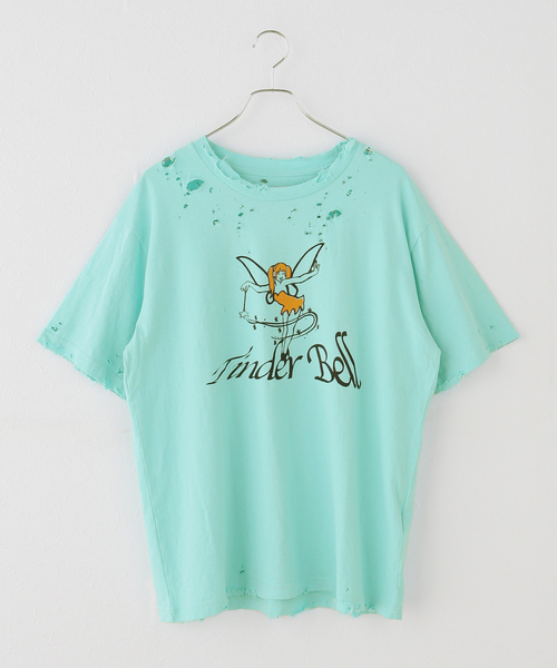 TEPPEIFURUYAMA(テッペイフルヤマ)の「TEPPEI FURUYAMA /テッペイフルヤマ TINDER BELL(Tシャツ/カットソー・レディース・ブラック/ブルー・2)」の1枚目の写真
