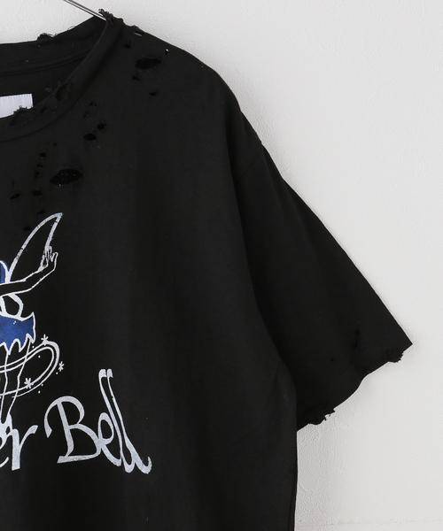 TEPPEIFURUYAMA(テッペイフルヤマ)の「TEPPEI FURUYAMA /テッペイフルヤマ TINDER BELL(Tシャツ/カットソー・レディース・ブラック/ブルー・2)」の13枚目の写真