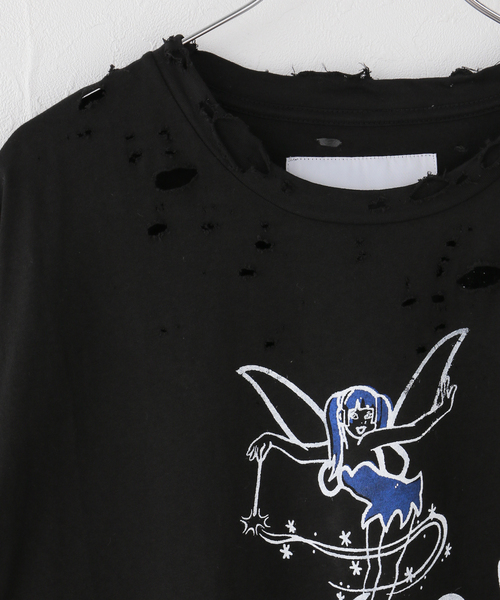 TEPPEIFURUYAMA(テッペイフルヤマ)の「TEPPEI FURUYAMA /テッペイフルヤマ TINDER BELL(Tシャツ/カットソー・レディース・ブラック/ブルー・2)」の12枚目の写真