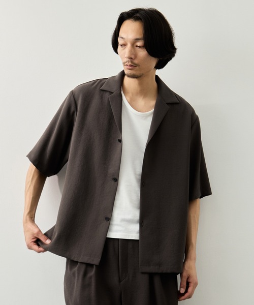 CITY TOKYO】Multi-flex オープンカラーシャツ（シャツ/ブラウス