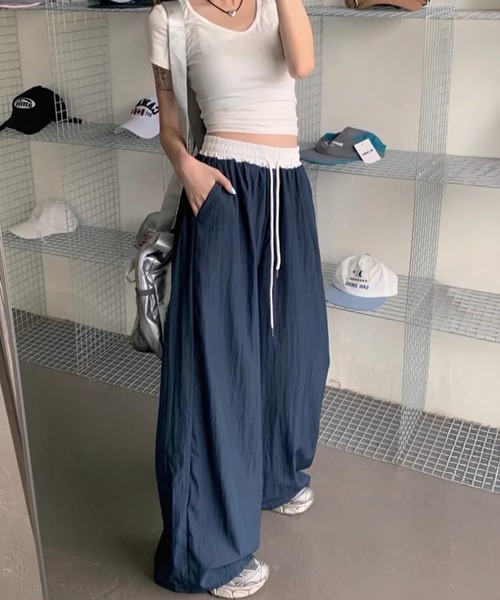 shyam inspiration(シャムインスピレーション)の「ウエスト切替イージーパンツ(その他パンツ・レディース・ネイビー/ブラック・M/L)」の16枚目の写真