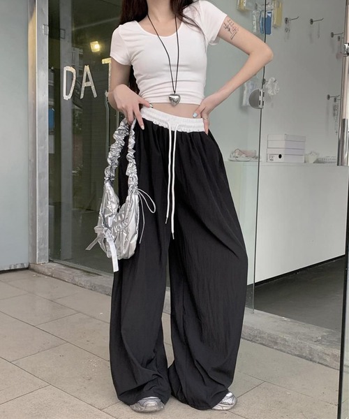 shyam inspiration(シャムインスピレーション)の「ウエスト切替イージーパンツ(その他パンツ・レディース・ネイビー/ブラック・M/L)」の19枚目の写真