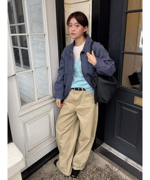FRIVER07（フリバー07）の「Vintage washing bomber jumper [FRSP05JP04]_Blue（その他アウター・レディース・ブルー・FREE）」の2枚目の写真